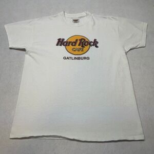 Vintage 80s/90s Hard Rock Cafe White Gatlinburg T-shirt Men's  XL